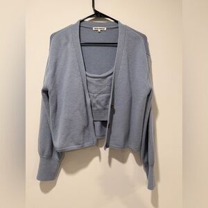 Reformation Cashmere Powder Blue Sweater Set size S